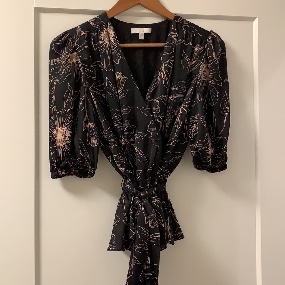 Joie Black and Tan Joie blouse - Picture 2 of 3